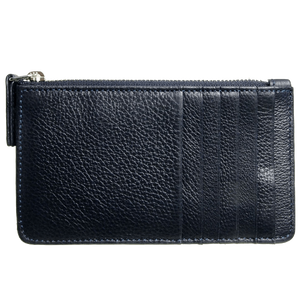 72 SMALLDIVE Grained Calf Leather Zip Wallet in Blue
