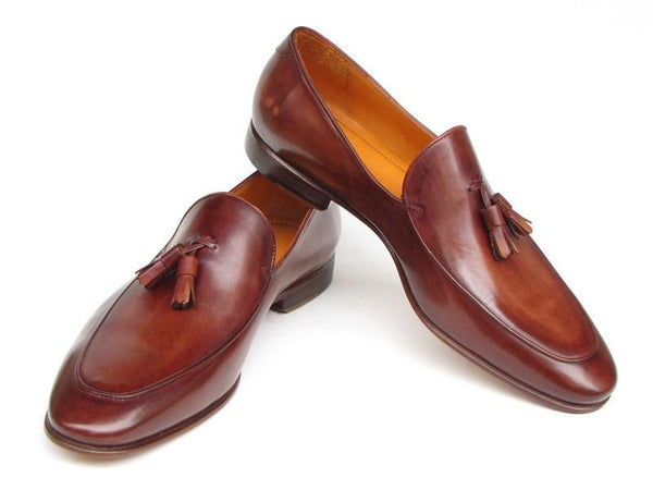 PAUL PARKMAN Tassel Loafer in Brown Leather