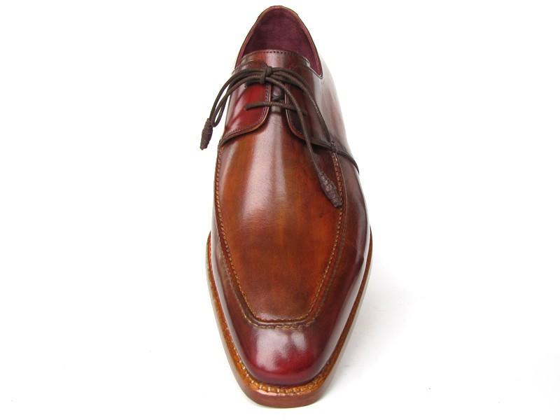 PAUL PARKMAN Goodyear Welted Square Toe Apron Derby Shoes