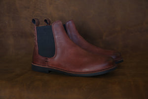 HOUND & HAMMER The Gamble Boot in Oxblood Leather