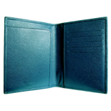 72 SMALLDIVE Saffiano Bi Colored Passport Sleeve Blue
