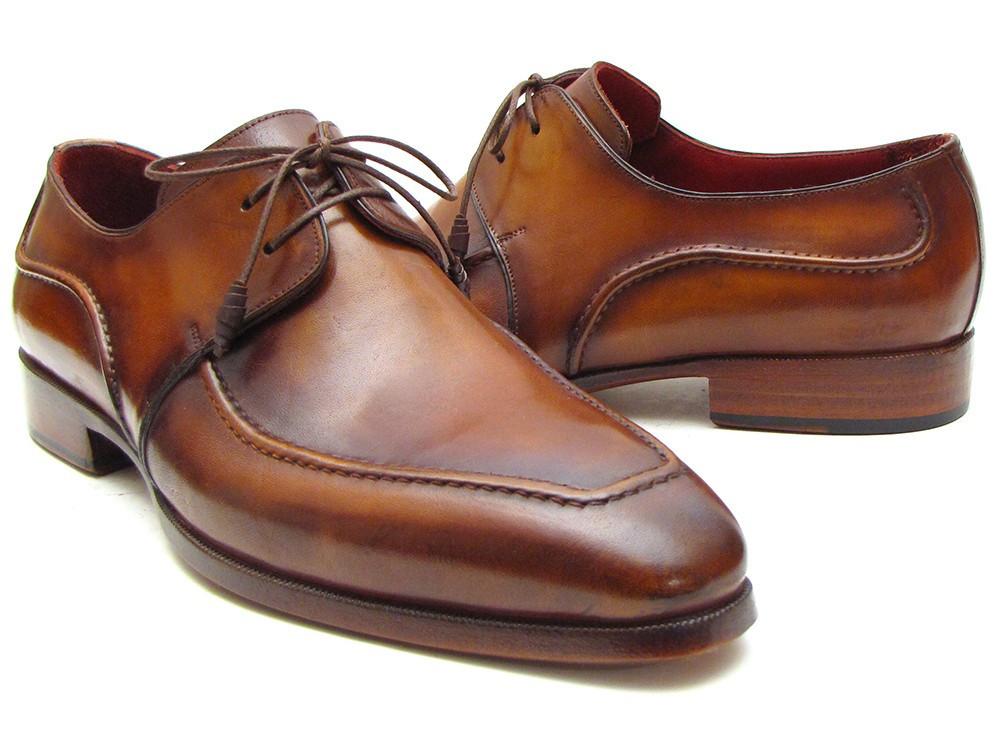 PAUL PARKMAN Derby Dress Shoes in Brown