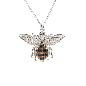 LATELITA LONDON Honey Bee Pendant Necklace silver