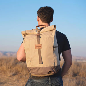 ORIGAUDIO El Dorado Roll Top Pack in Tan