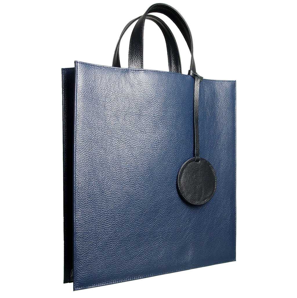 72 SMALLDIVE Leather Tote Bag in Navy