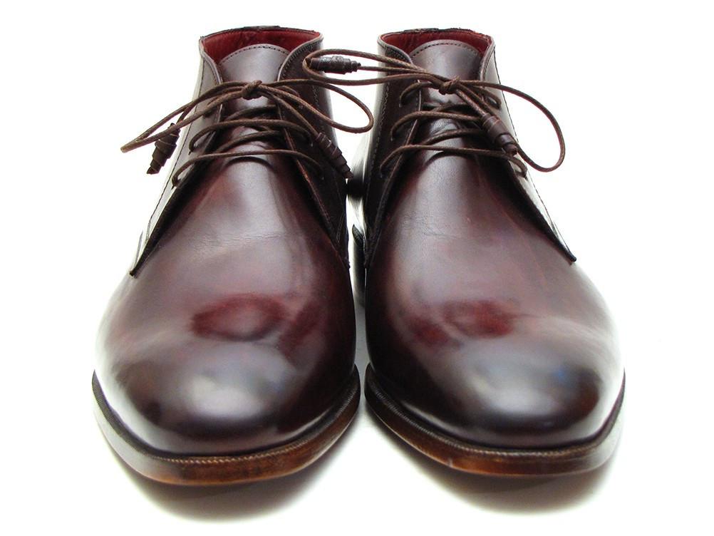 PAUL PARKMAN Chukka Boots in Brown & Bordeaux